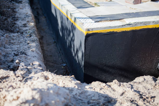 Professional Exterior Waterproofing technician working in Barryton, MI